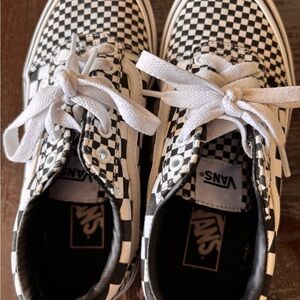 Vans Kids Black and White Checkered Sneakers